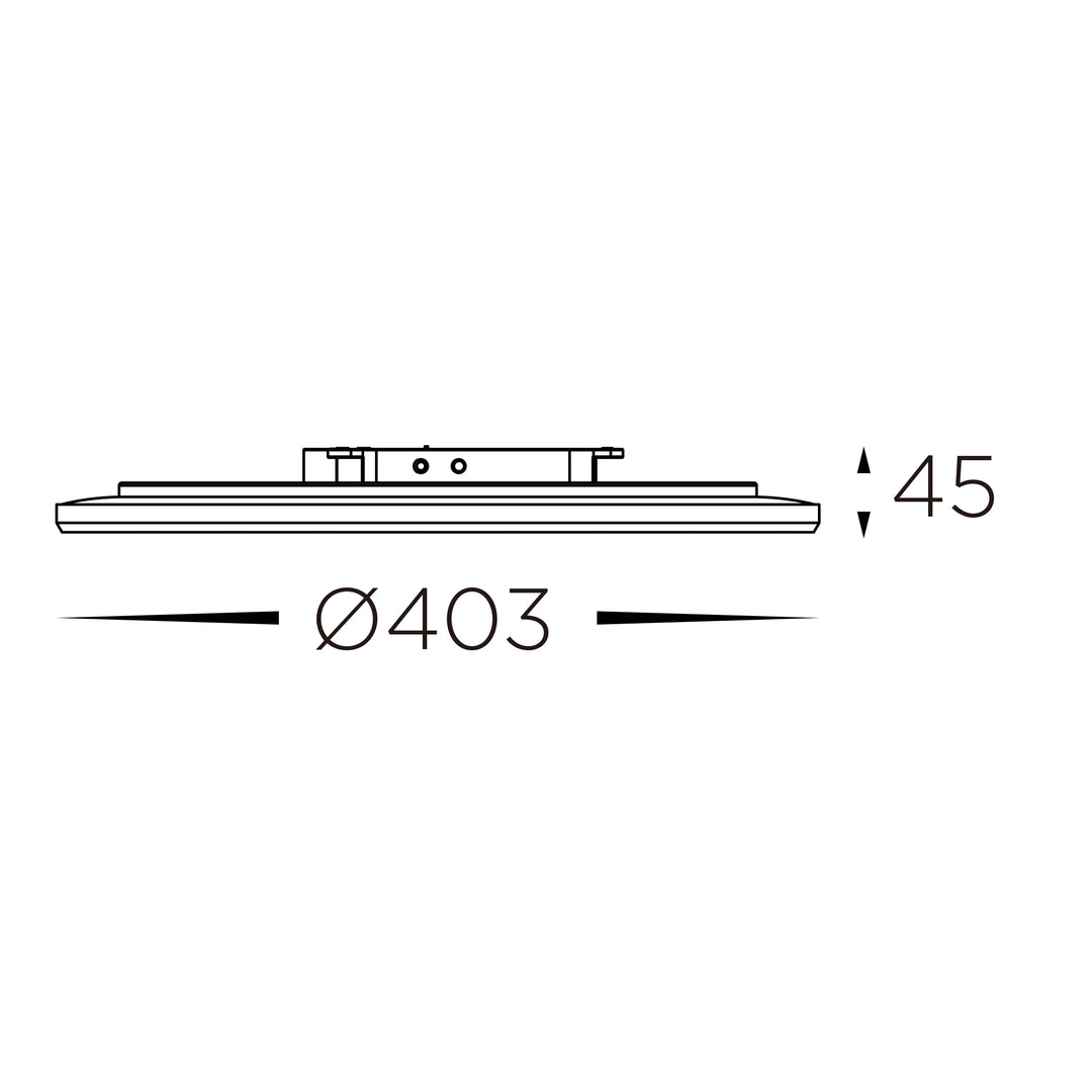 HCP-91308 - 400mm 30w Emergency White LED Oyster Tri Colour