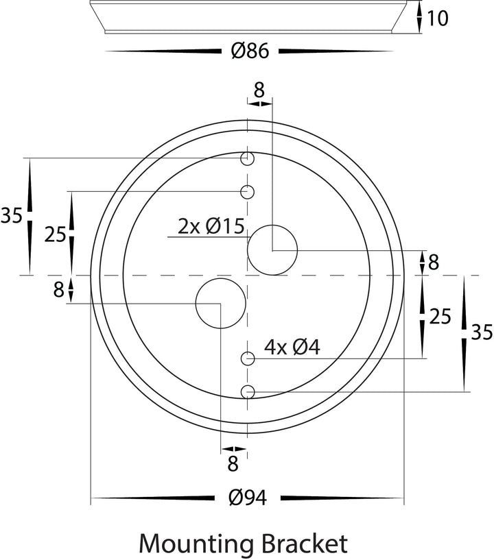 HCP-213129 - Halo White Dali Dimmable LED Wall Light