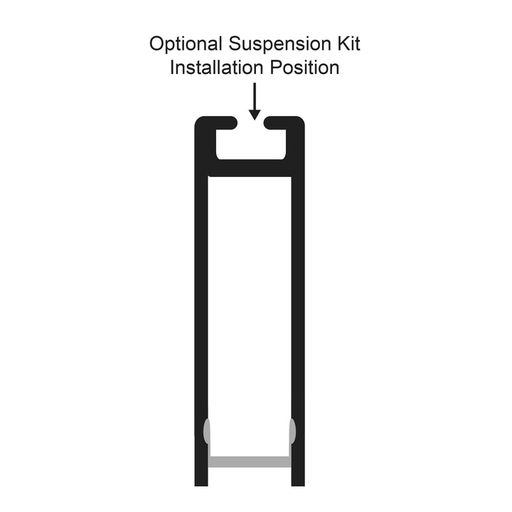 HCP-4431025 - White Suspended Aluminium Profile