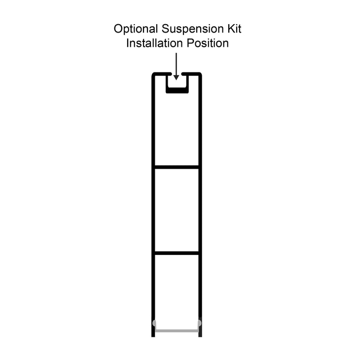 HCP-4431896 - White Suspended Aluminium Profile