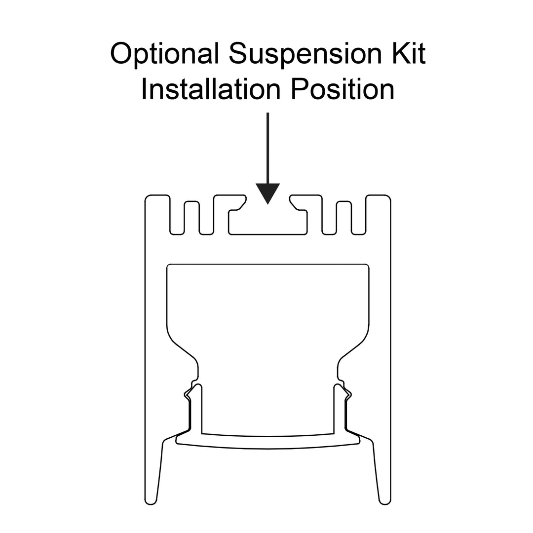 HCP-4432025 - White Suspended Aluminium Profile