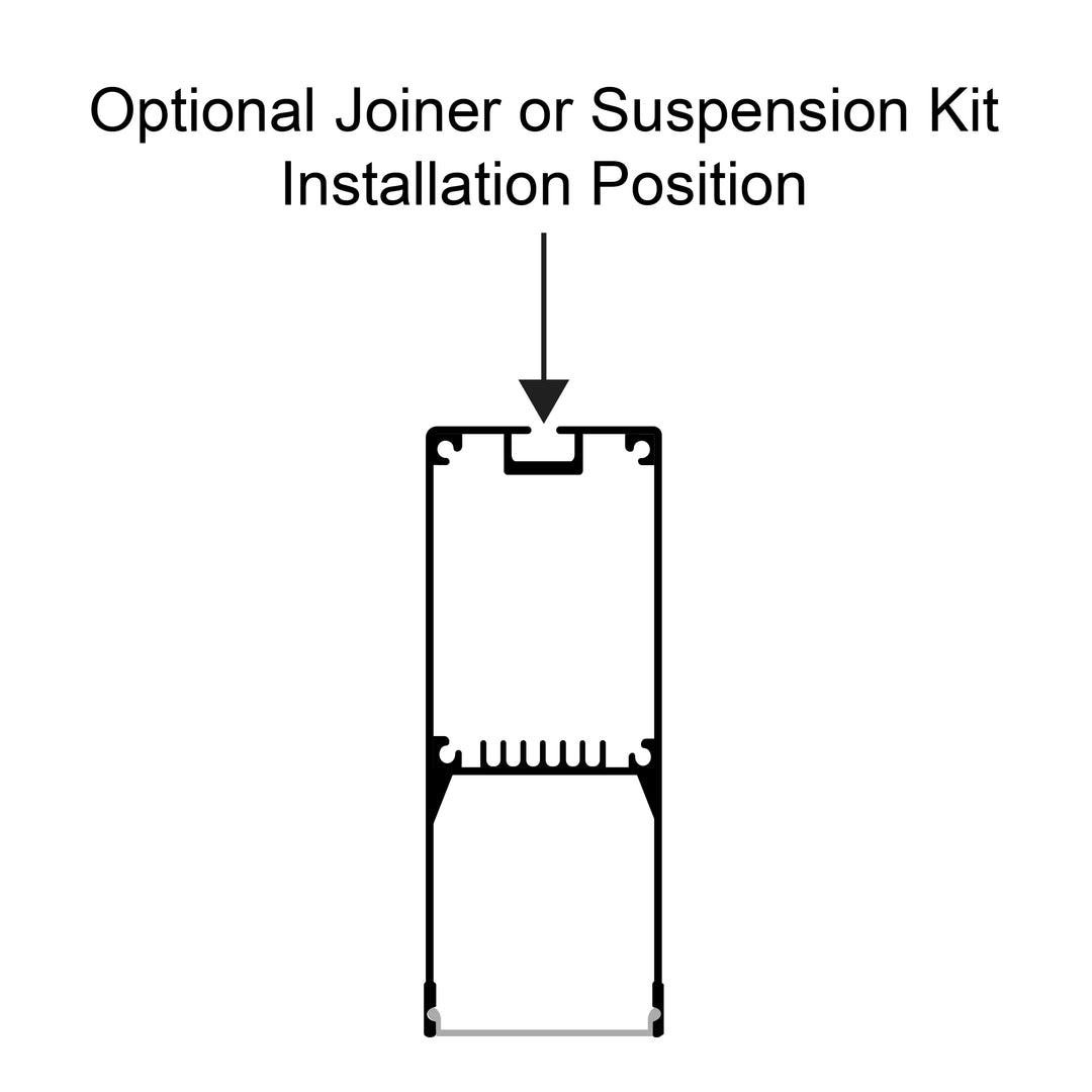 HCP-4412070 - Silver Suspended Aluminium Profile