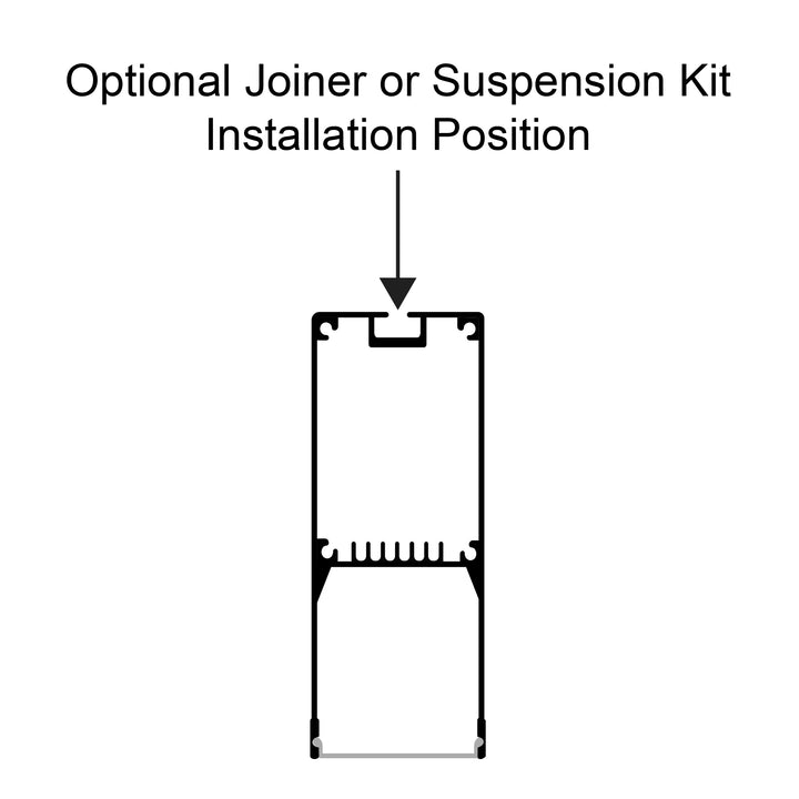 HCP-4432070 - White Suspended Aluminium Profile