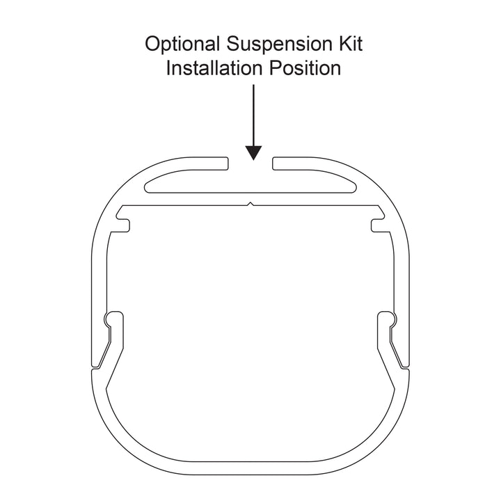 HCP-4413031 - Silver Suspended Aluminium Profile