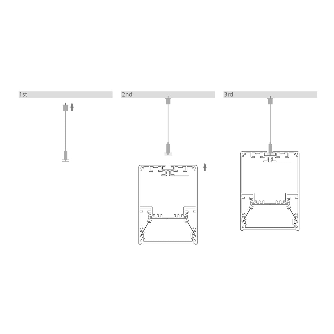 HCP-4425270 - Black Square Suspended Aluminium Profile