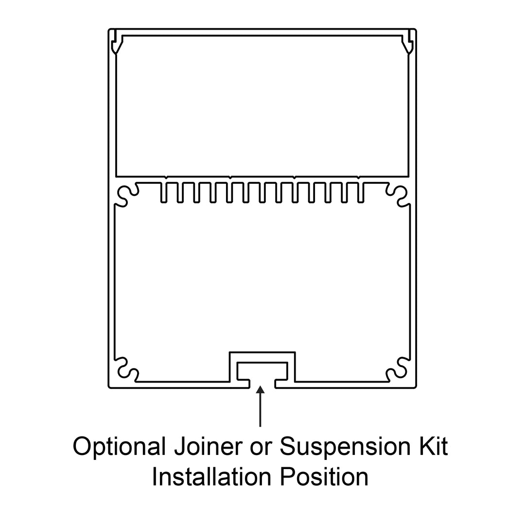 HCP-4416070 - Silver Square Suspended Aluminium Profile