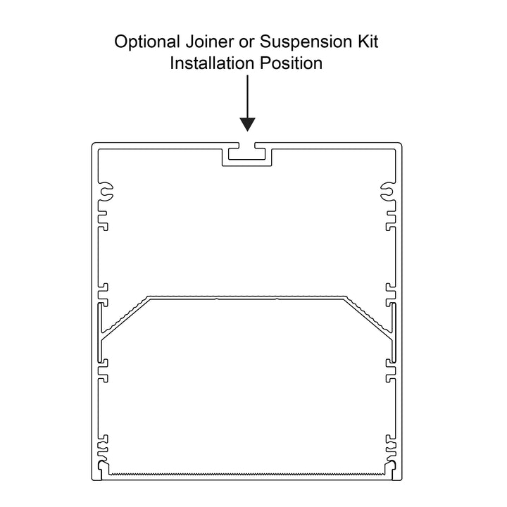 HCP-4438090 - White Large Square Suspended Aluminium Profile