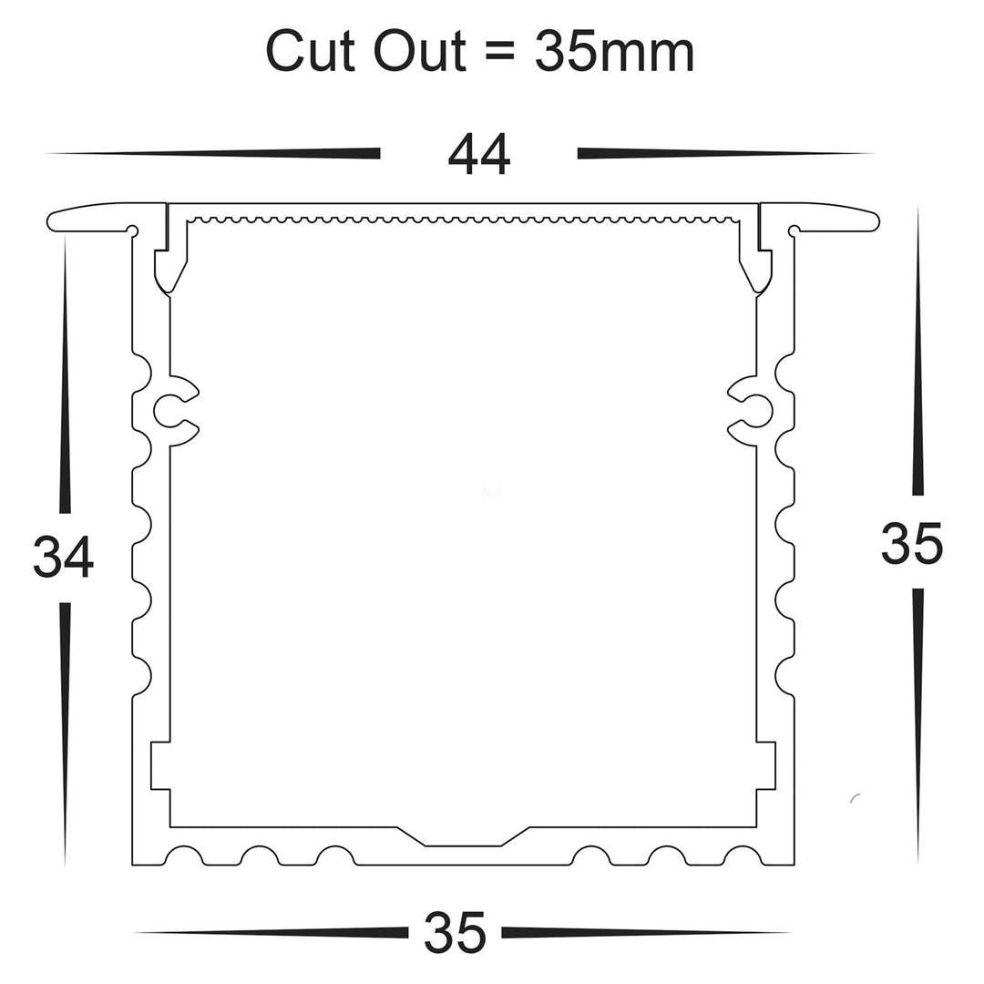 HCP-4314435 - Deep Square Winged Aluminium Profile