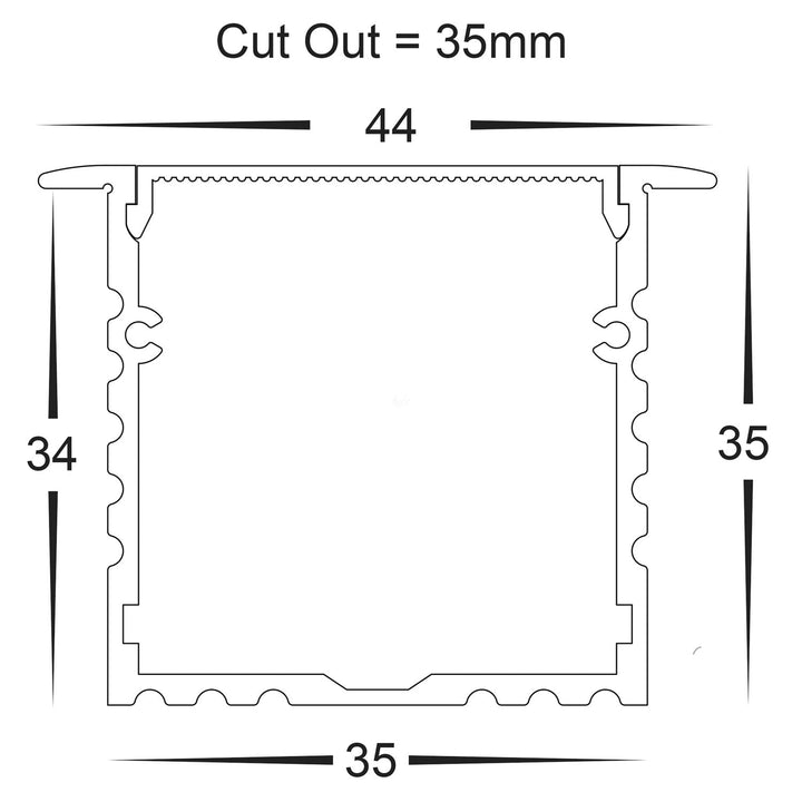 HCP-4314435 - Deep Square Winged Aluminium Profile