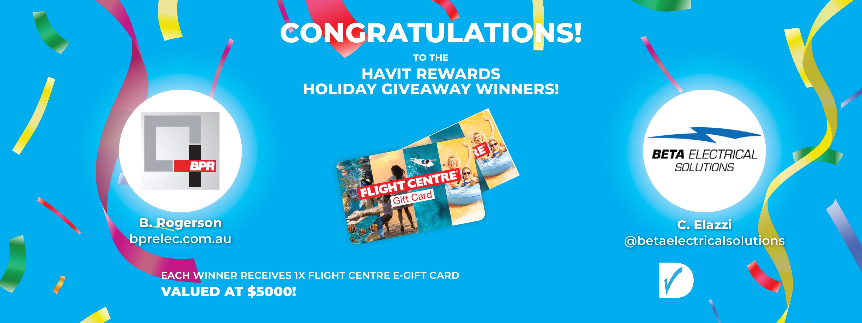 Havit Rewards Holiday Giveaway, 2x $5000 Flight centre e gift card to be given away. Giveaway ends on the 13th of December, 2024