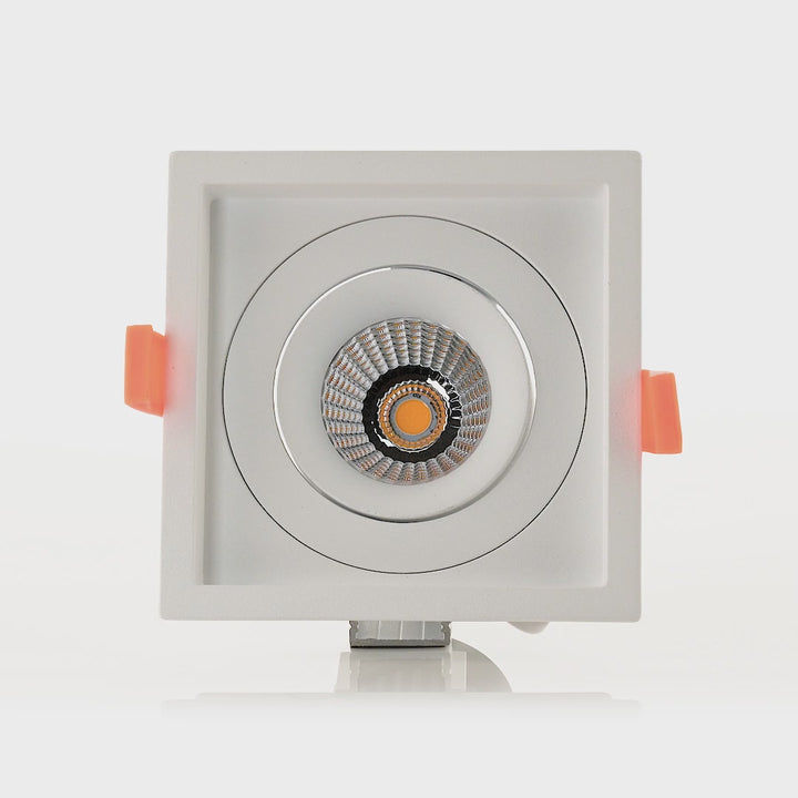 HCP-81391037 | HCP-81391047 - White Square Tilt 7.2w 24v DC Recessed LED Downlight
