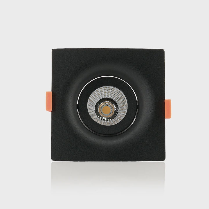 HCP-81290837 | HCP-81290847 - Black Square Tilt 7.2w 24v DC Recessed LED Downlight