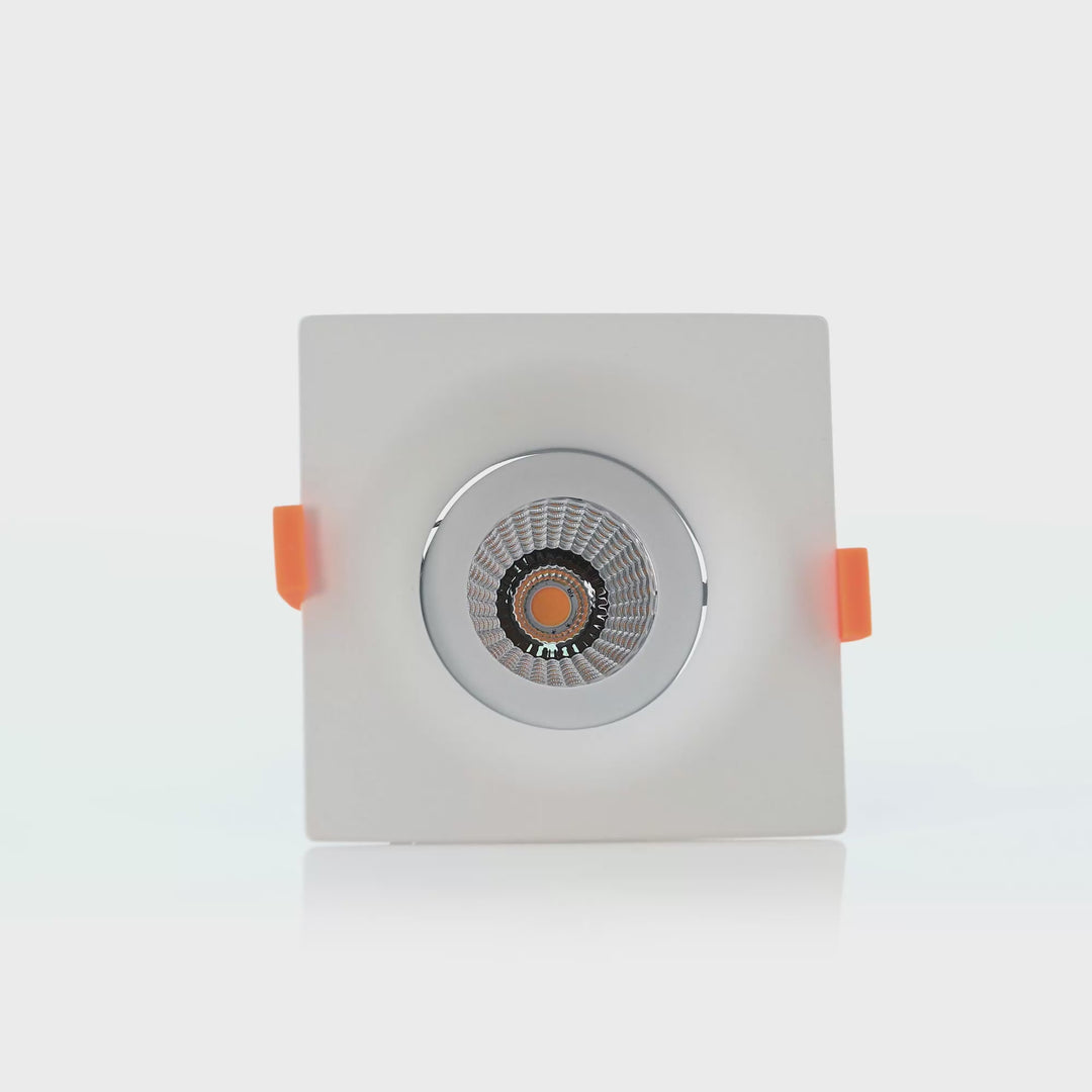 HCP-81390937 | HCP-81390947 - White Square Tilt 7.2w 24v DC Recessed LED Downlight