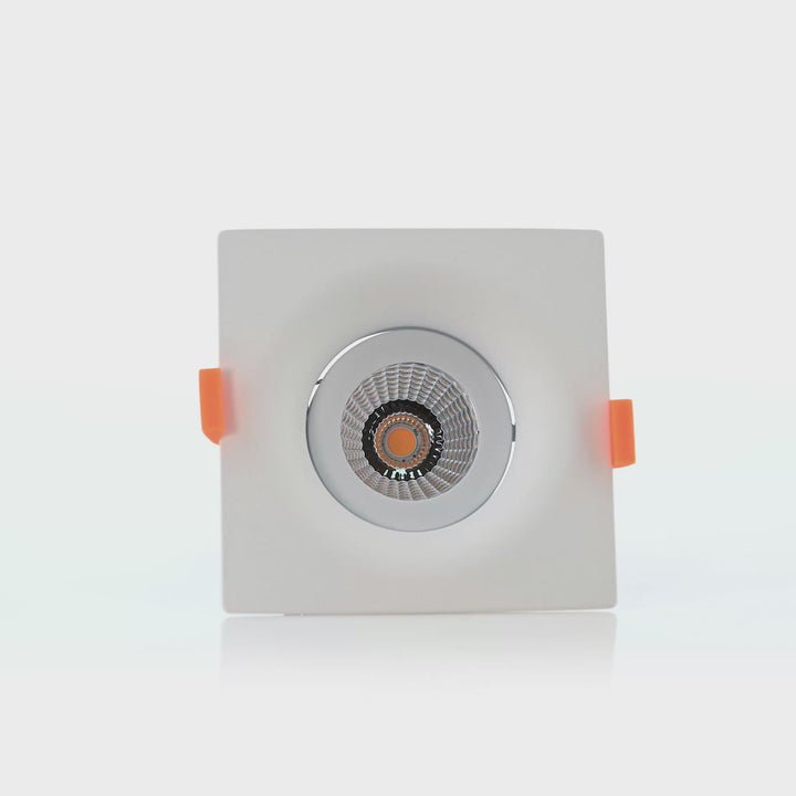 HCP-81390937 | HCP-81390947 - White Square Tilt 7.2w 24v DC Recessed LED Downlight
