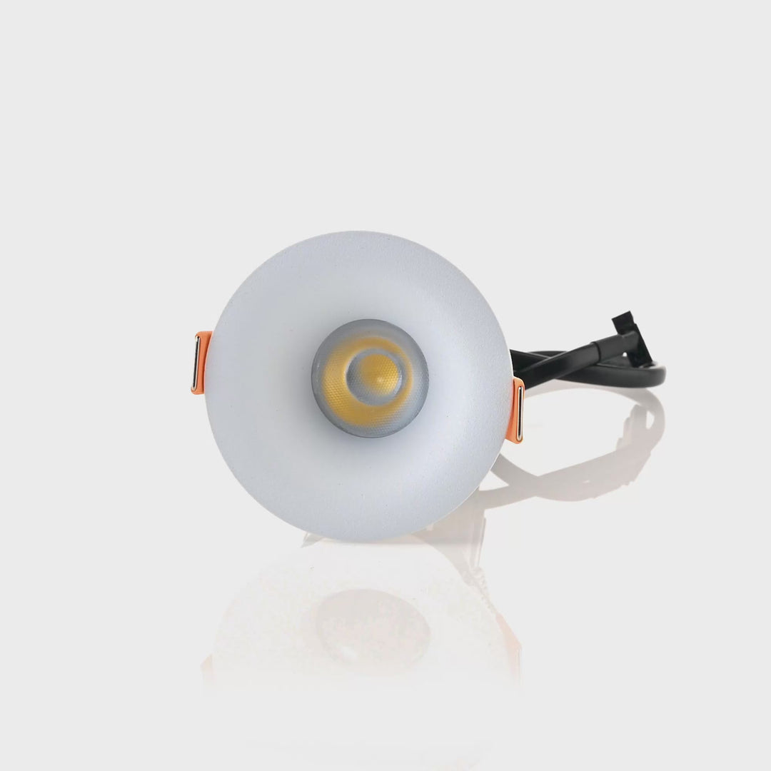 HCP-81327409 / HCP-81347409 - White Round Fixed 9w Mini Recessed LED Downlight