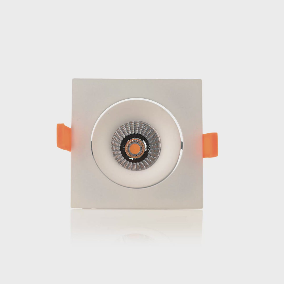 HCP-81390837 | HCP-81390847 - White Square Tilt 7.2w 24v DC Recessed LED Downlight