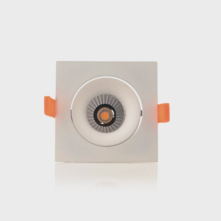 HCP-81390837 | HCP-81390847 - White Square Tilt 7.2w 24v DC Recessed LED Downlight