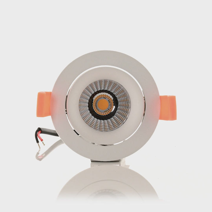 HCP-81390537 | HCP-81390547  - White Round Tilt 7.2w 24v DC Recessed LED Downlight