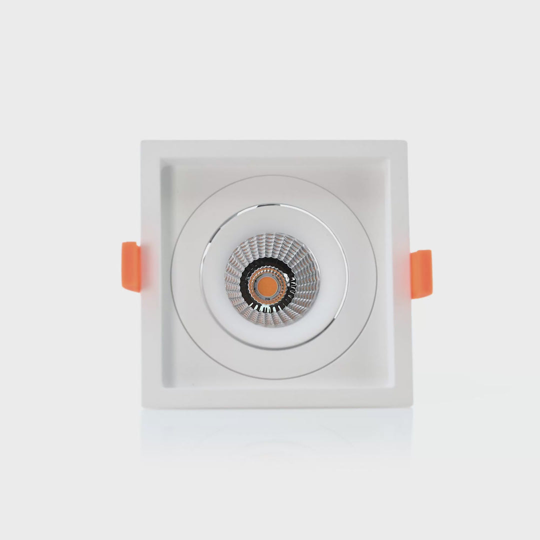HCP-81391037 | HCP-81391047 - White Square Tilt 7.2w 24v DC Recessed LED Downlight