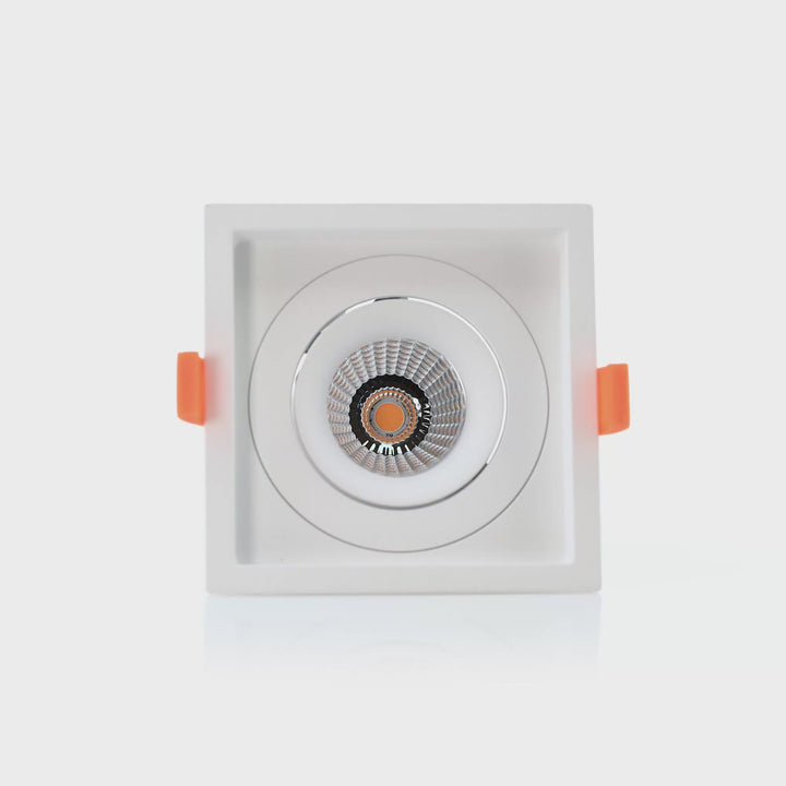 HCP-81391037 | HCP-81391047 - White Square Tilt 7.2w 24v DC Recessed LED Downlight