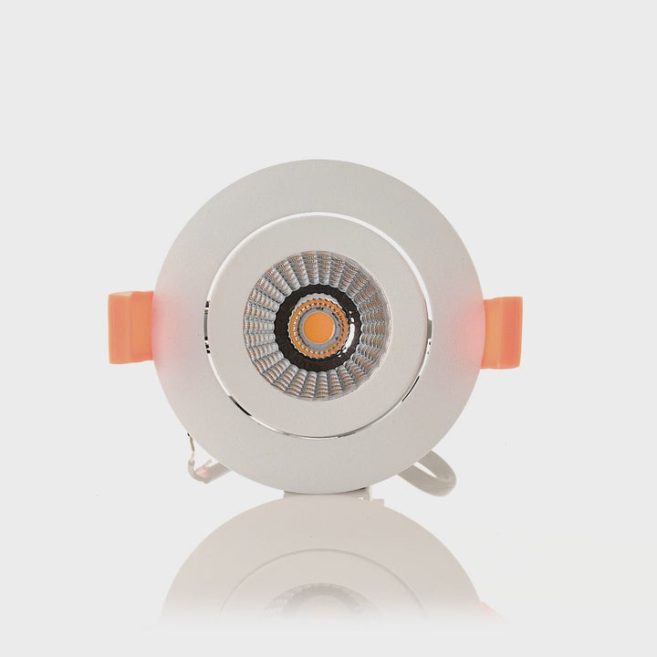 HCP-81390637 | HCP-81390647 - White Round Tilt 7.2w 24v DC Recessed LED Downlight