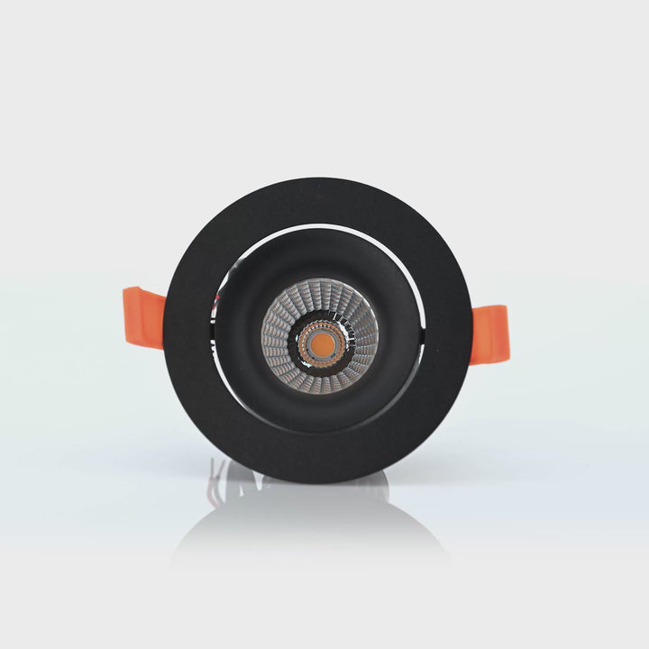 HCP-81290537 | HCP-81290547  - Black Round Tilt 7.2w 24v DC Recessed LED Downlight