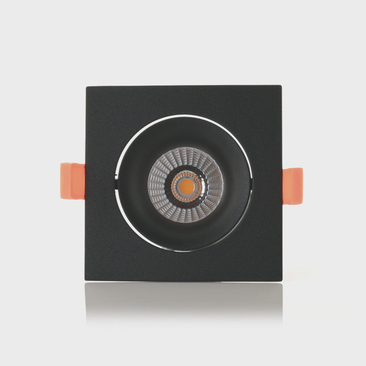 HCP-81290937 | HCP-81290947 - Black Square Tilt 7.2w 24v DC Recessed LED Downlight