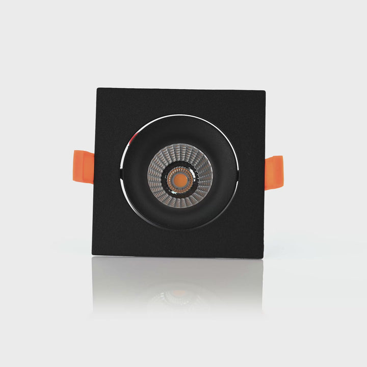 HCP-81290837 | HCP-81290847 - Black Square Tilt 7.2w 24v DC Recessed LED Downlight
