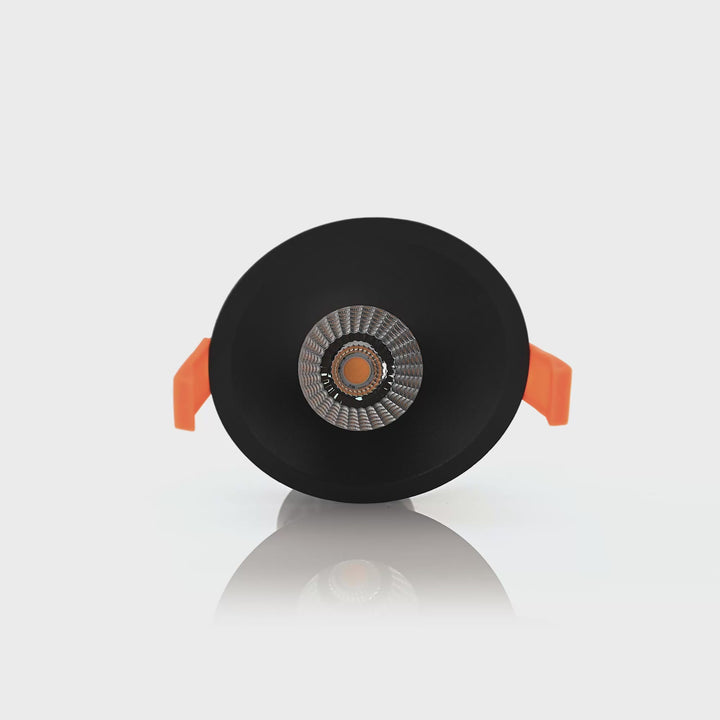 HCP-81291437 | HCP-81291447 - Black Round Fixed 7.2w 24v DC Recessed Wall Washer LED Downlight