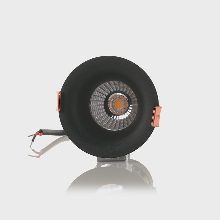 HCP-81291337 | HCP-81291347 - Black Round Fixed 7.2w 24v DC Recessed LED Downlight
