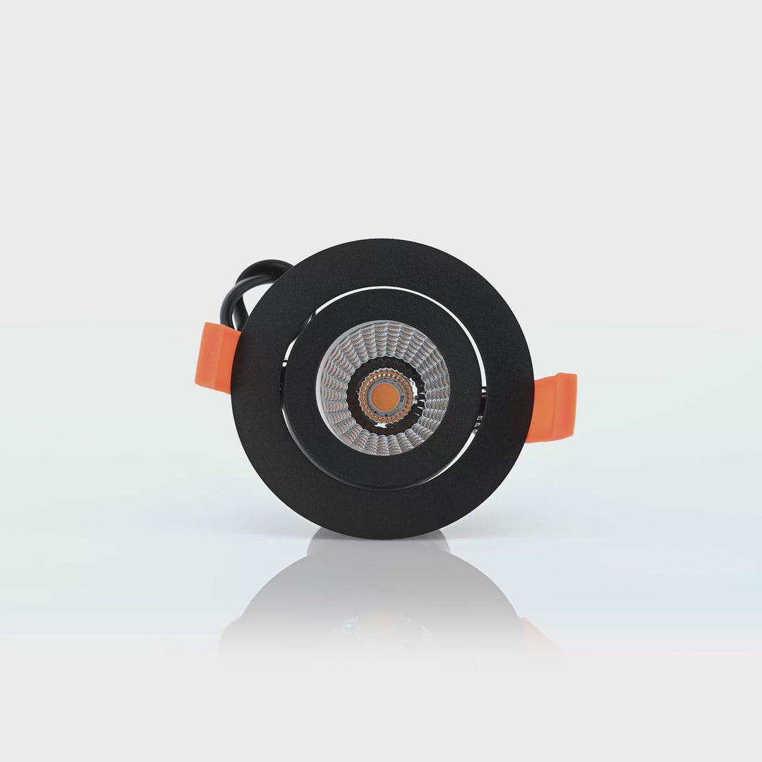 HCP-81290637 | HCP-81290647 - Black Round Tilt 7.2w 24v DC Recessed LED Downlight