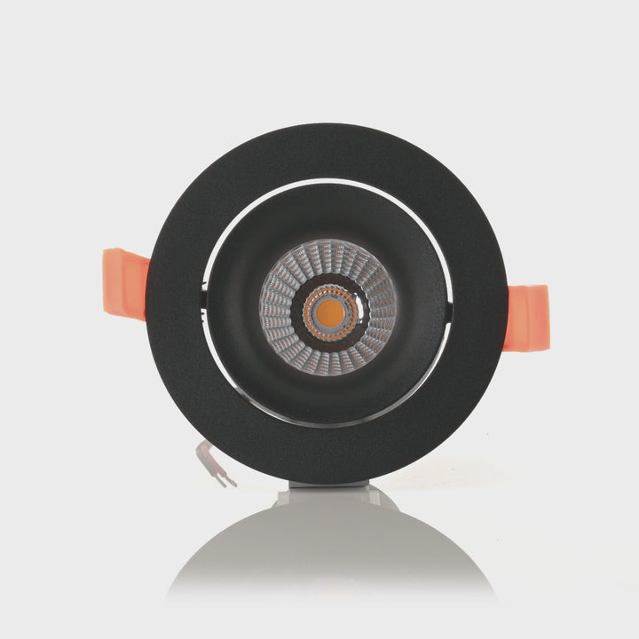 HCP-81290537 | HCP-81290547  - Black Round Tilt 7.2w 24v DC Recessed LED Downlight