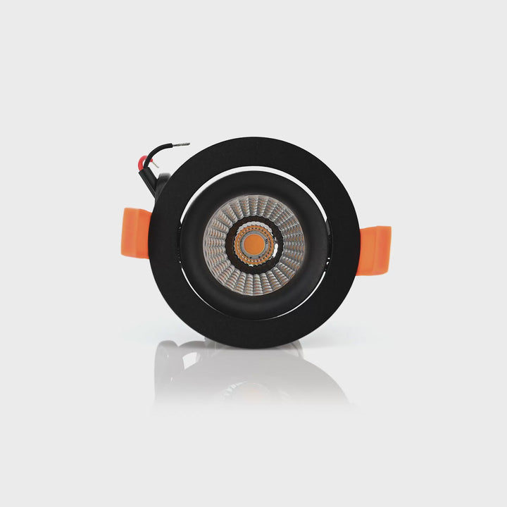 HCP-81290237 | HCP-81290247 - Black Round Tilt 7.2w 24v DC Recessed LED Downlight