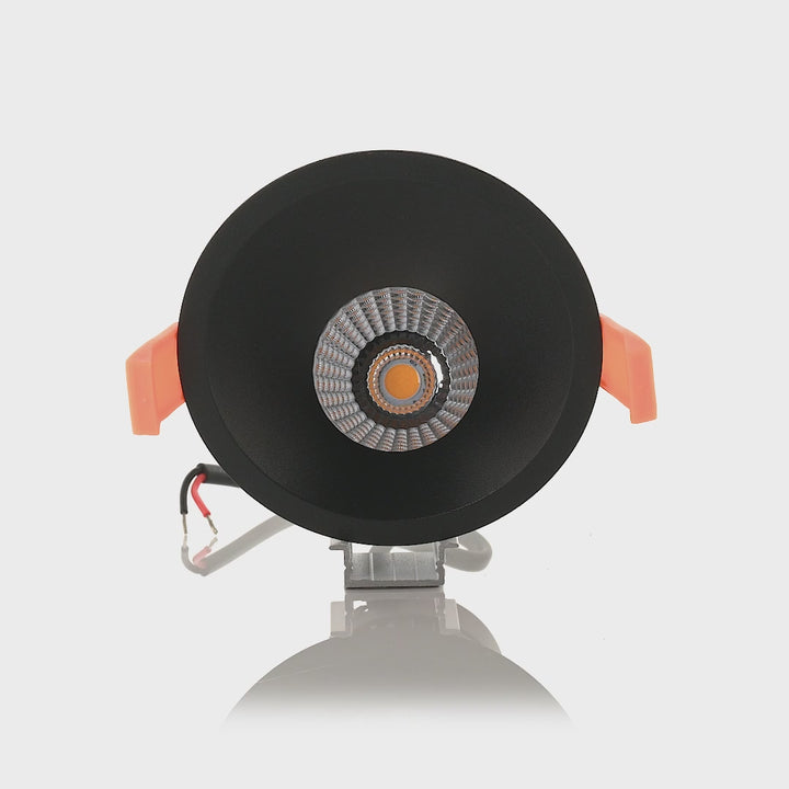 HCP-81291437 | HCP-81291447 - Black Round Fixed 7.2w 24v DC Recessed Wall Washer LED Downlight
