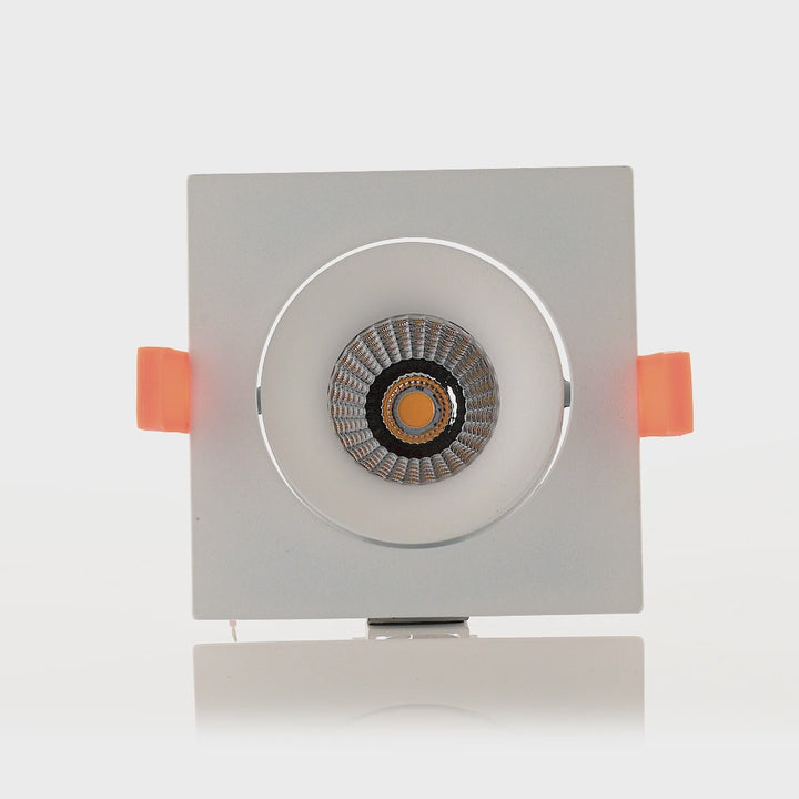 HCP-81390937 | HCP-81390947 - White Square Tilt 7.2w 24v DC Recessed LED Downlight