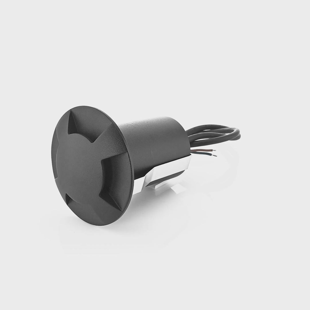 HCP-272914 - 4-6w 316 Stainless Steel Black 4 Way Inground Light