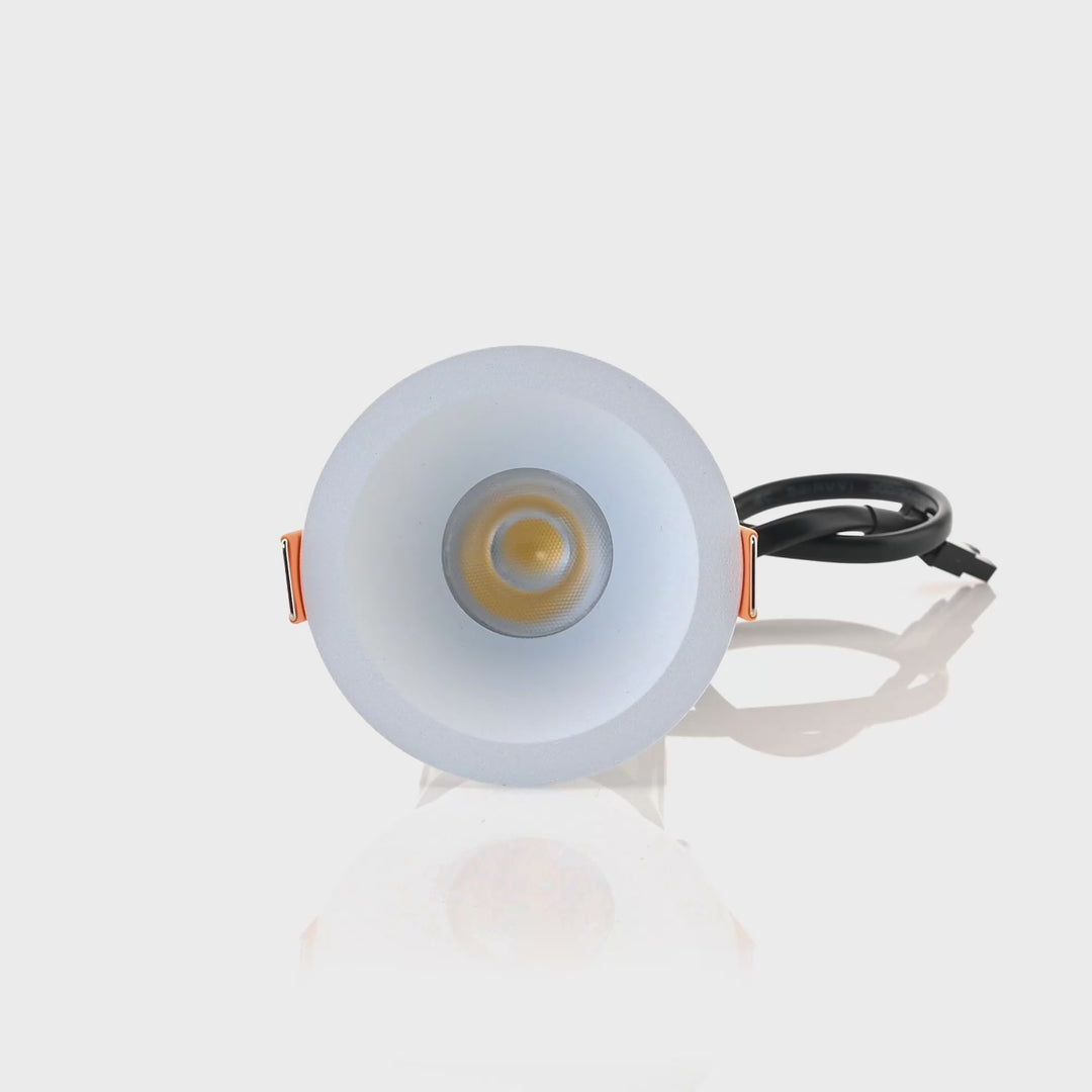 HCP-81327309 / HCP-81347309 - White Round Fixed 9w Mini Recessed LED Downlight