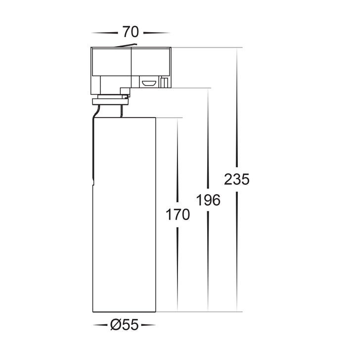 HCP-1032202 - Three Circuit 15w 5 Colour Dimmable White Track Head