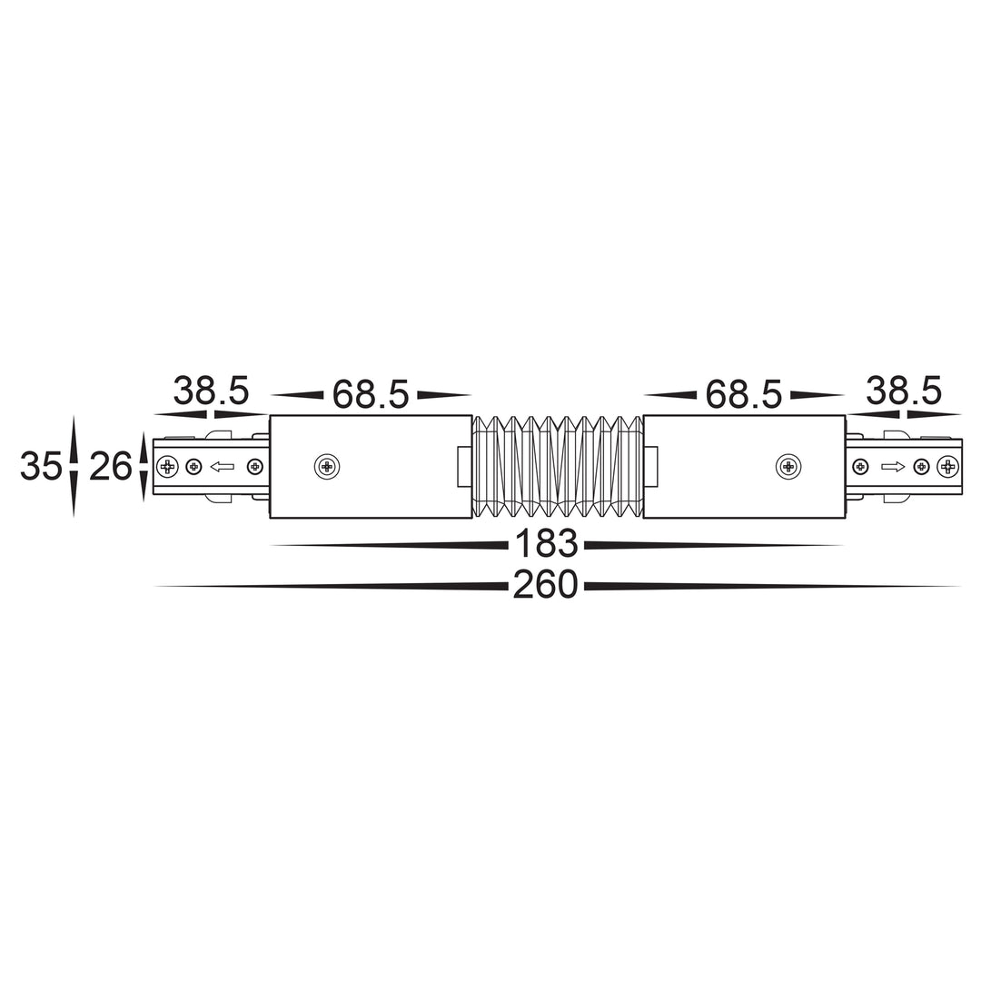 HCP-103100-FC - White Single CircuitFlexible Connector