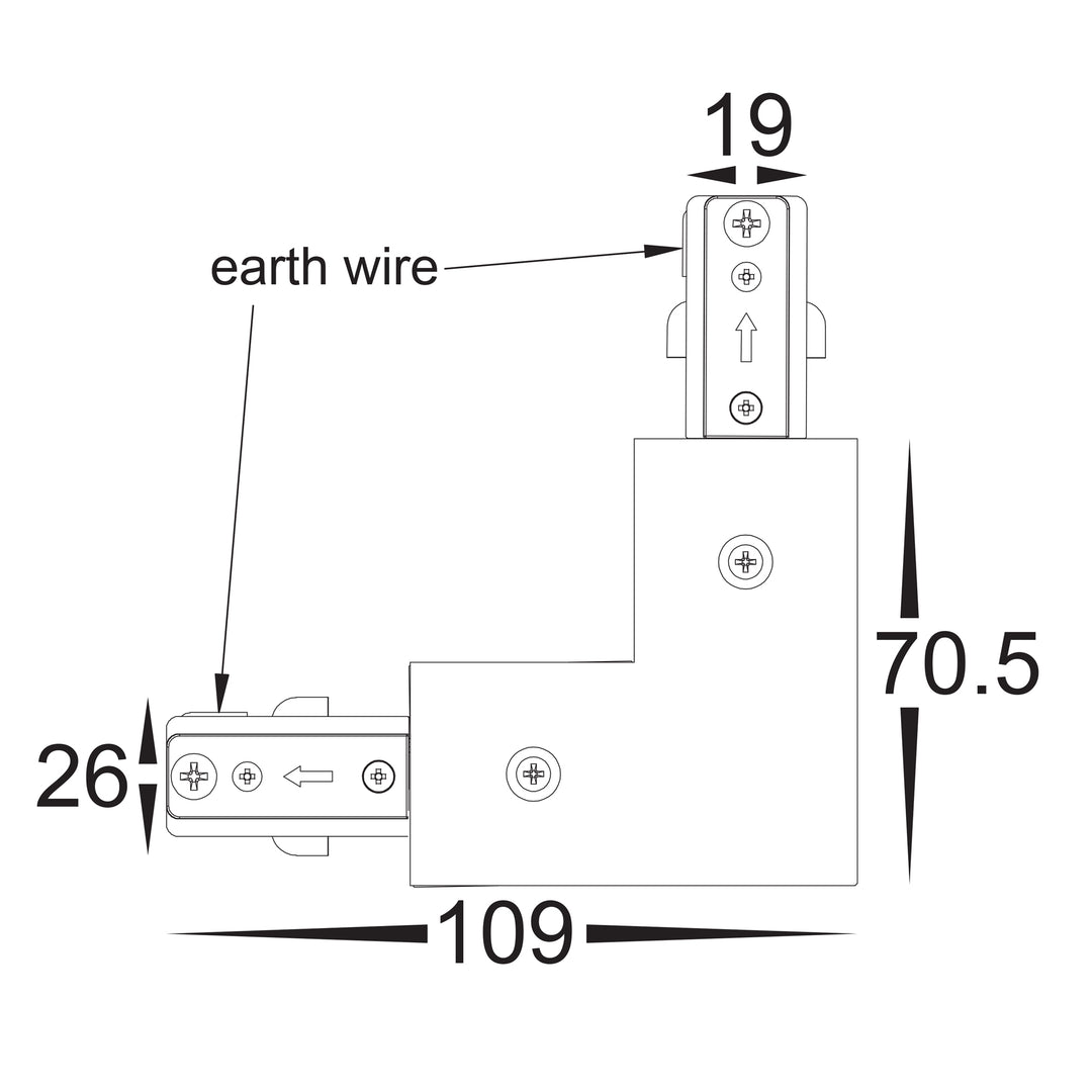 HCP-103100-LSC - White Single Circuit L-Shape Connector