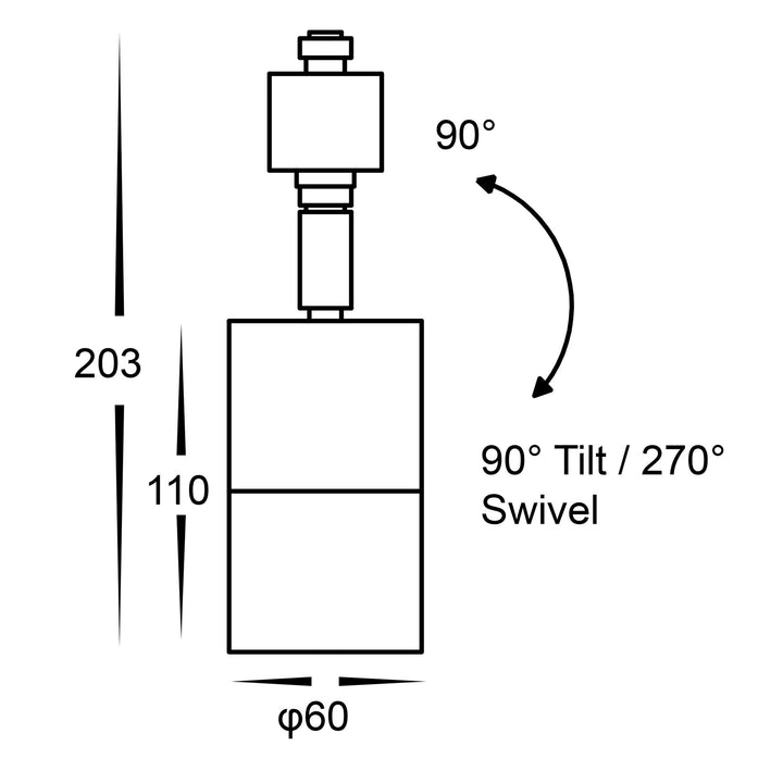 HCP-1031000 - White Single Circuit Track Head