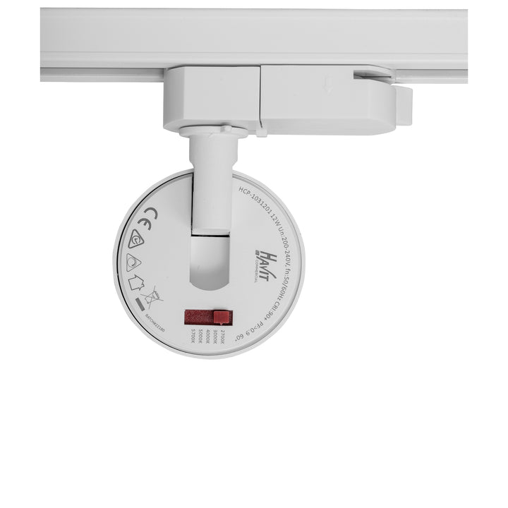 HCP-1031201 - White Single Circuit 5 Colour 12w Dimmable Track Heads