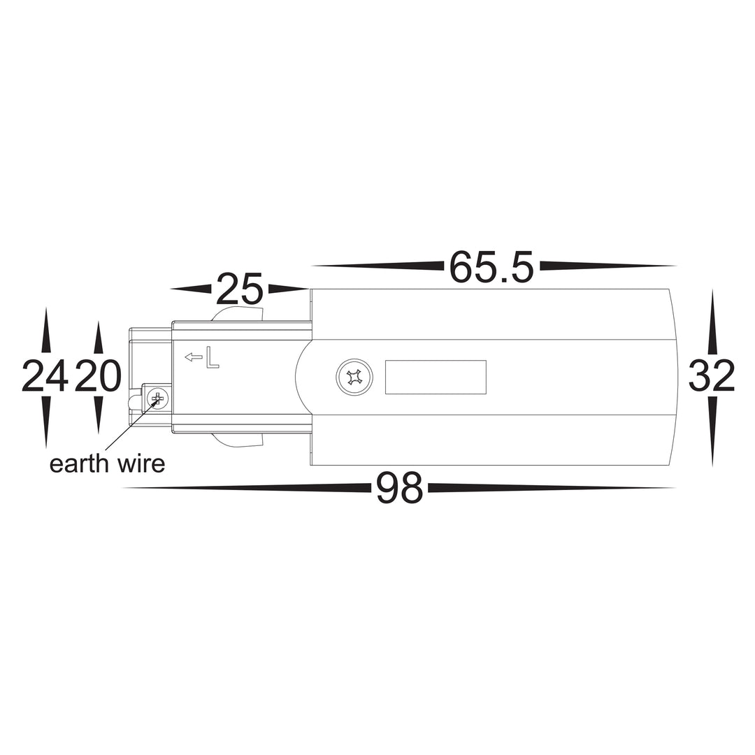 HCP-103300-LE - White Three Circuit Live End