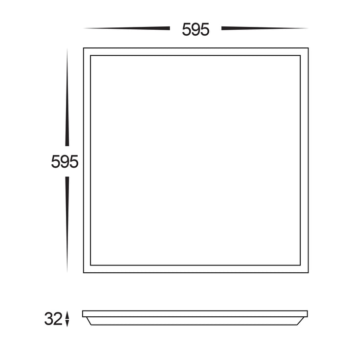 HCP-173400-S | HCP-173400-S-ND | HCP-173400-S-DALI - White Square 40w Tri Colour LED Panel