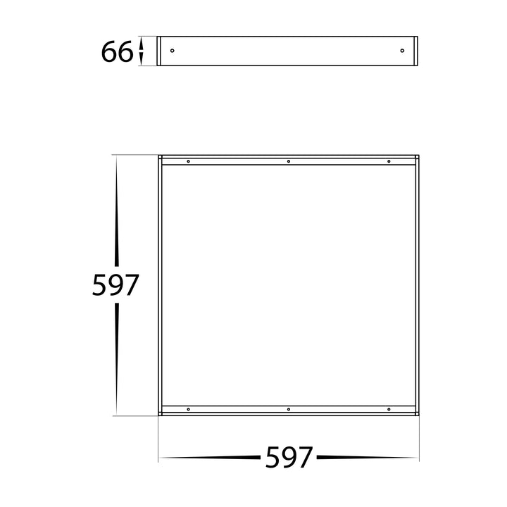 HCP-17341-S-SM- Surface Mount Kit to Suit Square 40w LED Panel
