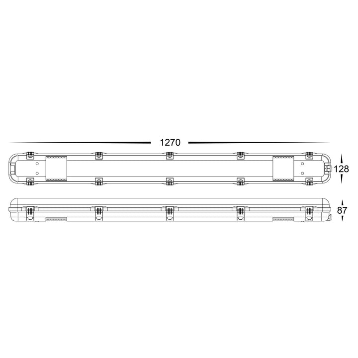 HCP-238400 - White 20w/40W LED Weatherproof Battens