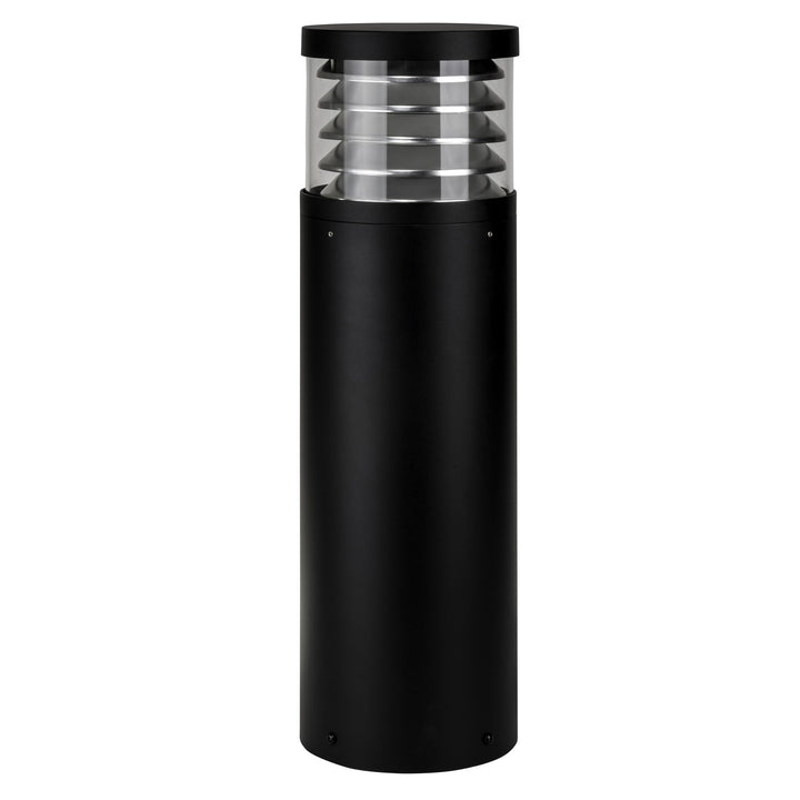 HCP-262340 - 600mm 24w Large Black Louvred LED Bollard Light