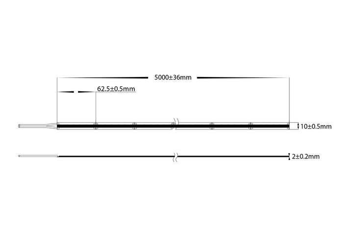 HCP-3221113 - 11w 24v DC 512LED 3000k IP20 COB LED Strip