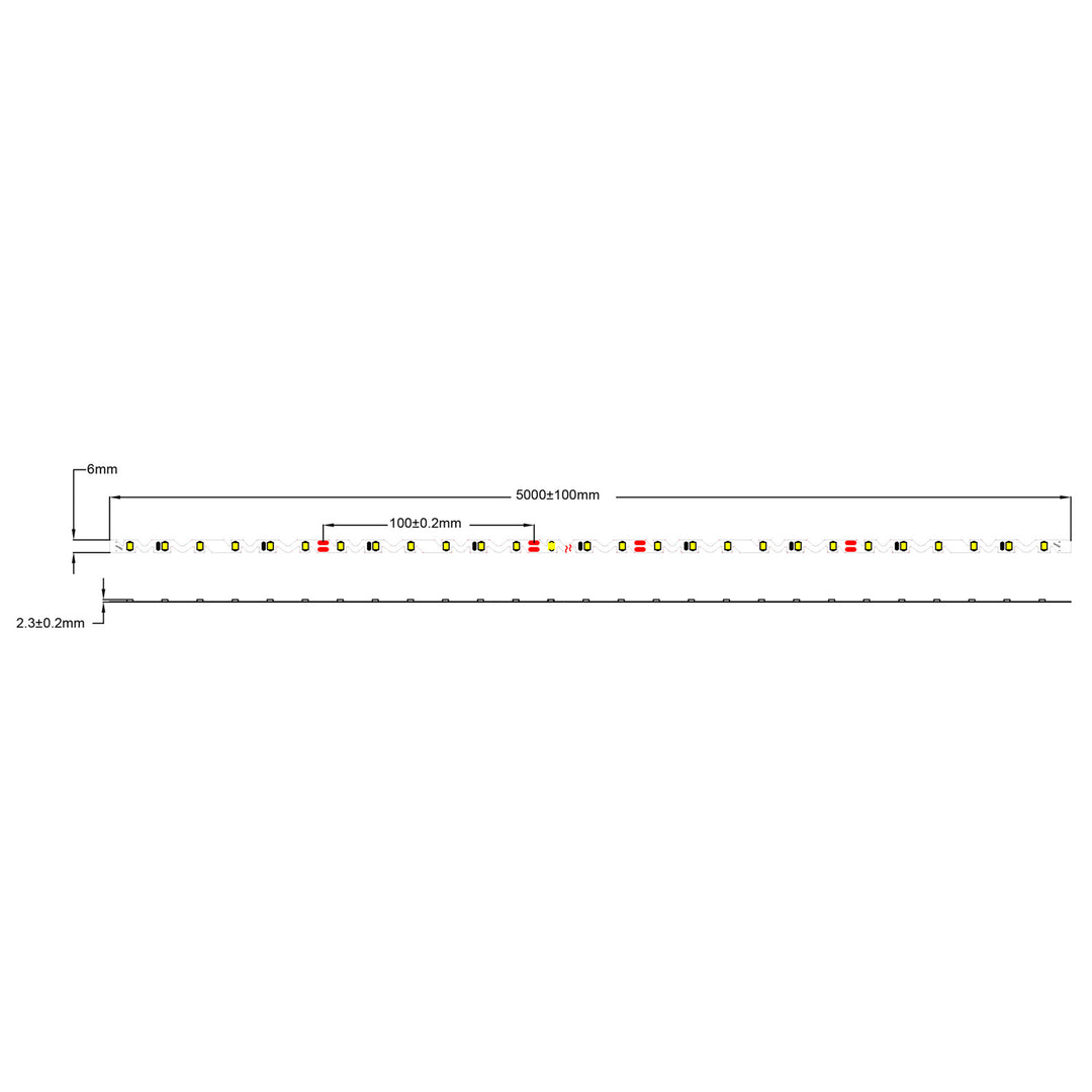 HCP-3251144 - 14.4w 24v DC 60LED 4000k IP54 Bendable LED Strip