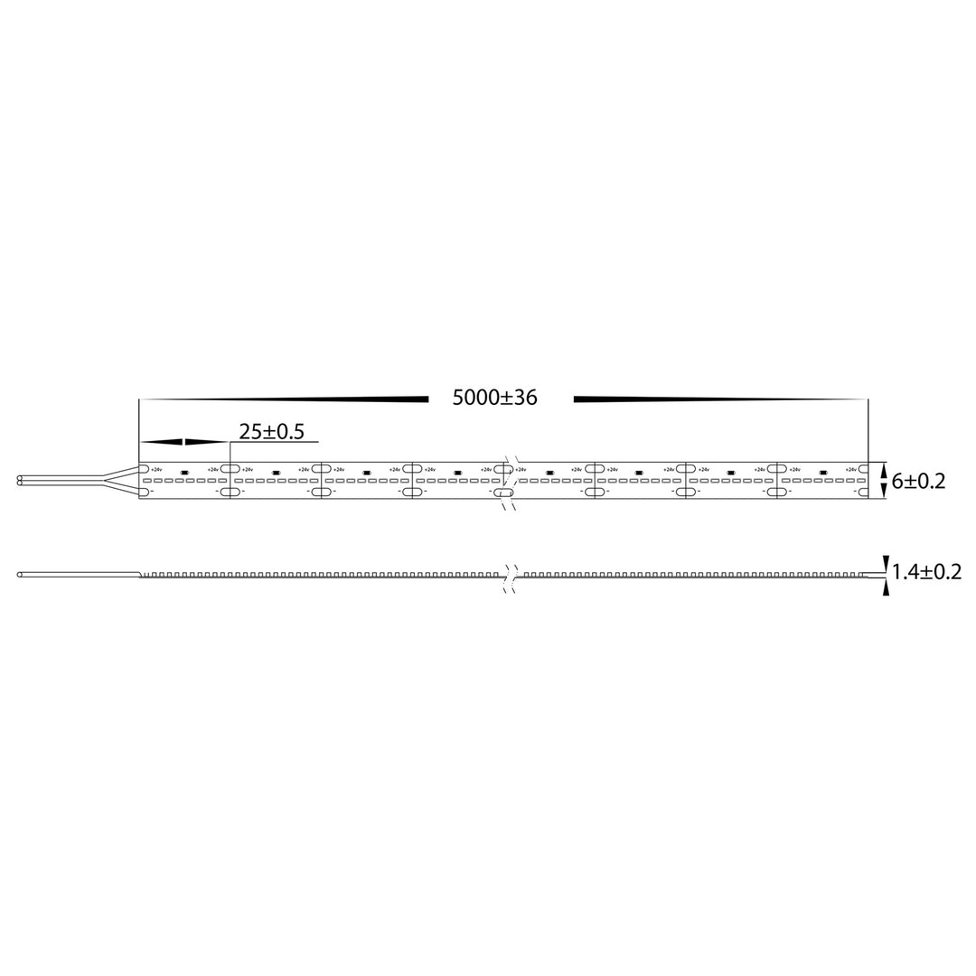 HCP-3326194 - 19.2w 24v DC 320LED 4000k IP20 LED Strip